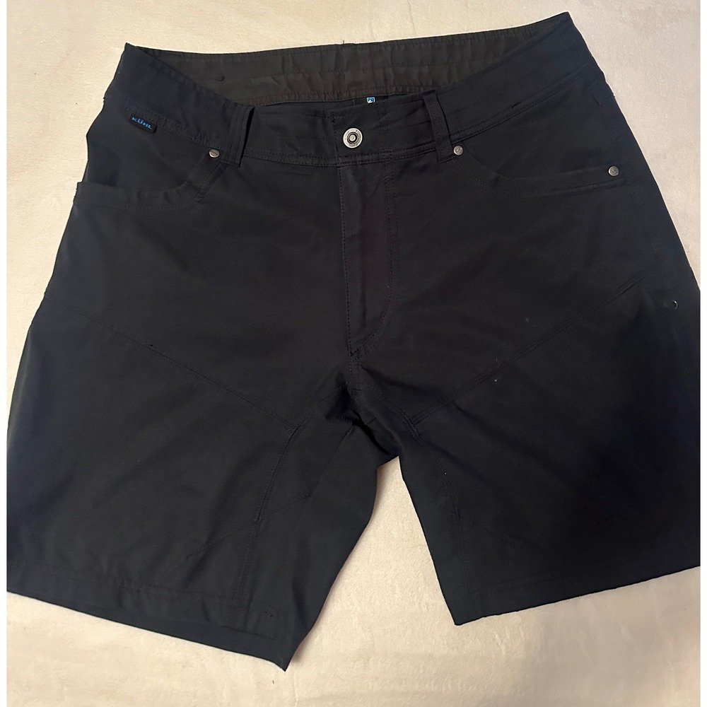 Kuhl Renegade Shorts Mens 34 Black Softshell Hiking Outdoor Technical Cargo - Picture 2 of 15